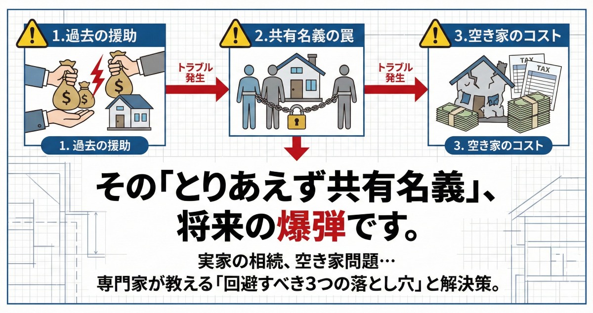 資産管理と家族関係の悩み・不動産相続のイメージ