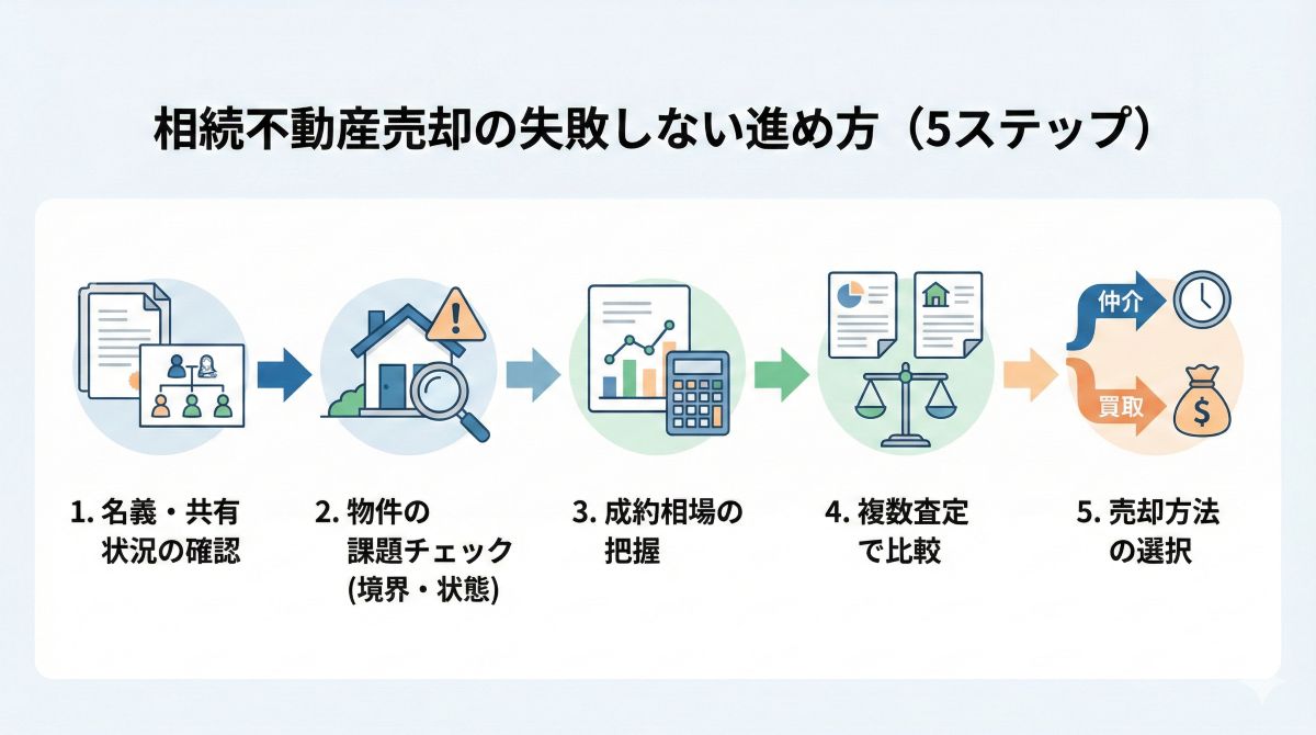 関西エリアの住宅街と相続不動産売却をイメージしたクリーンな景観